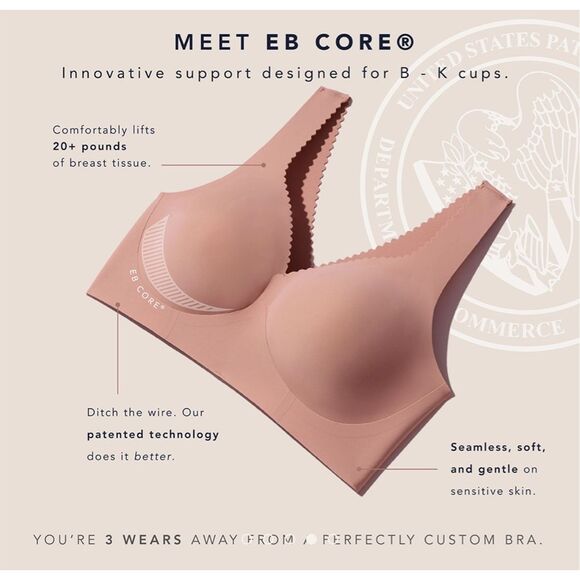 EVELYN BOBBIE $98 EVELYN BRA wire free in Himalayan Salt women's small NWT - Picture 3 of 3